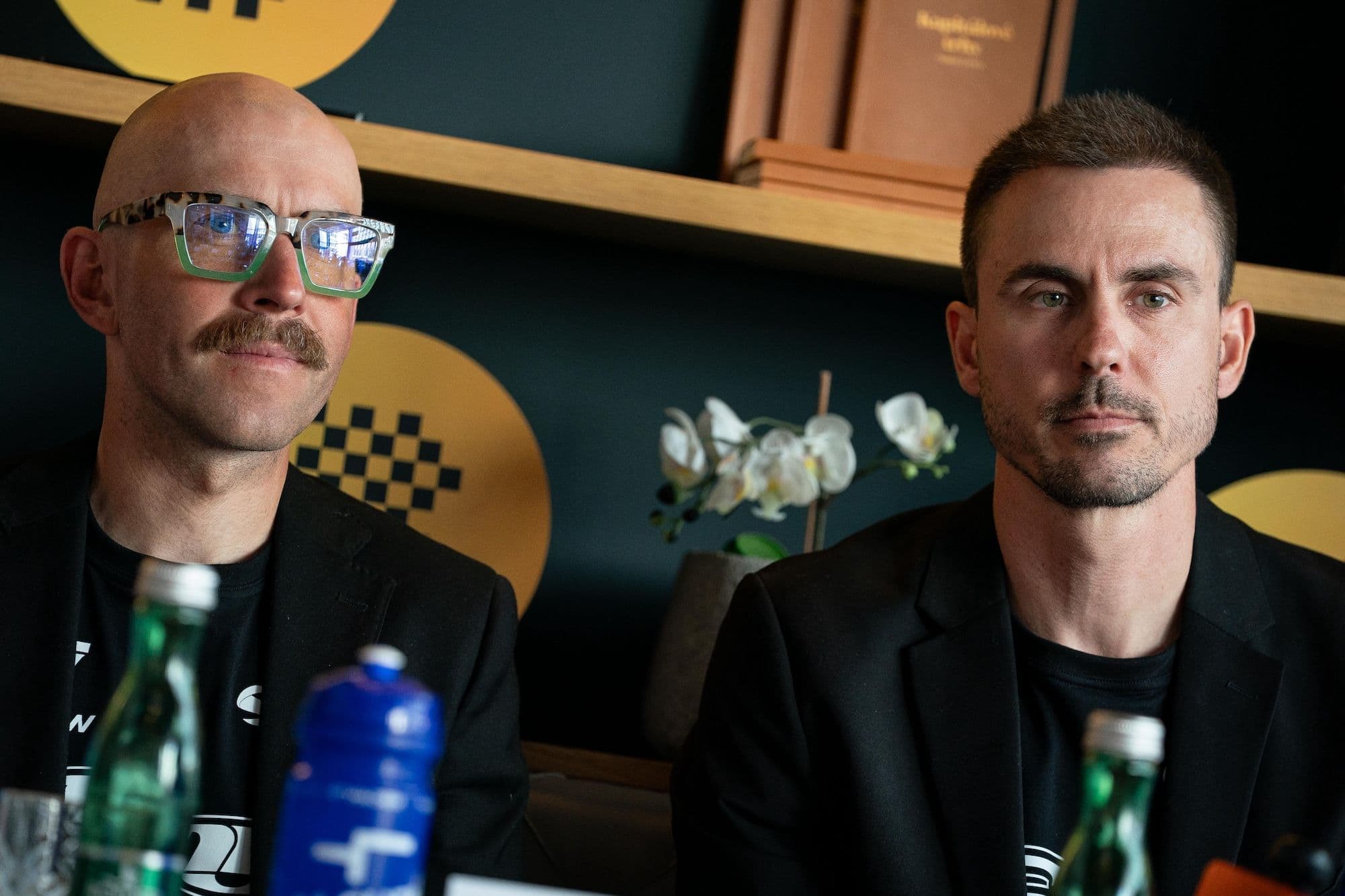 Sportovní ředitelé Michal Kollert a František Paďour na tiskové konferenci Fany Gastro Integray L27